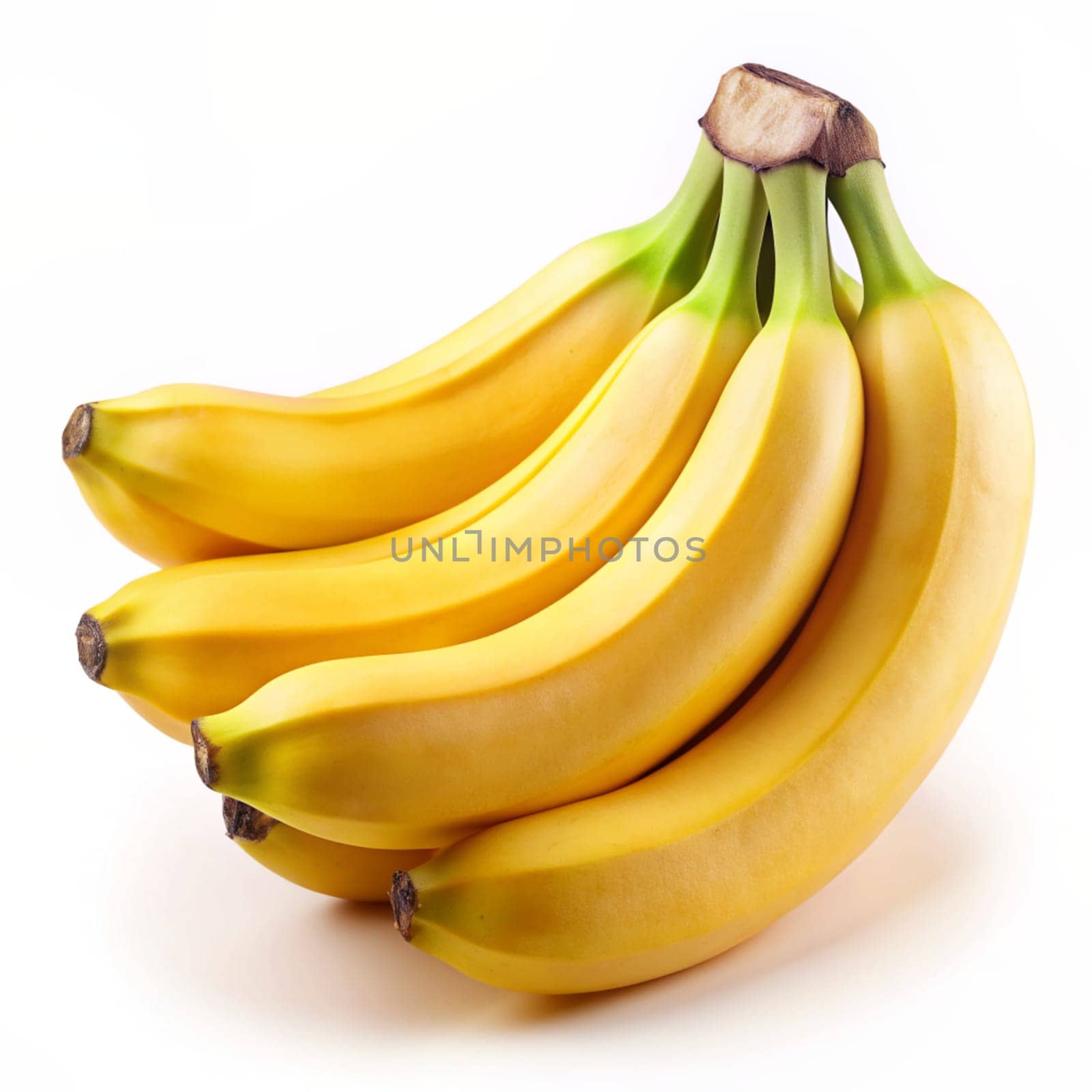 Bunch of bananas isolated on white background. Ai generated by alenamoore