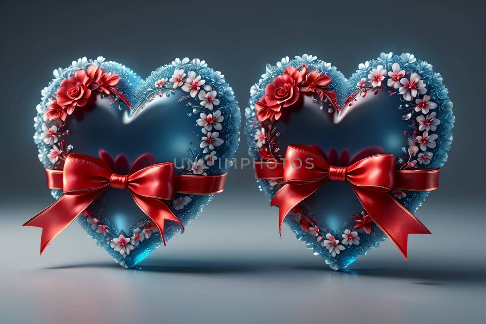 two valentines, gift, Valentine's Day card .