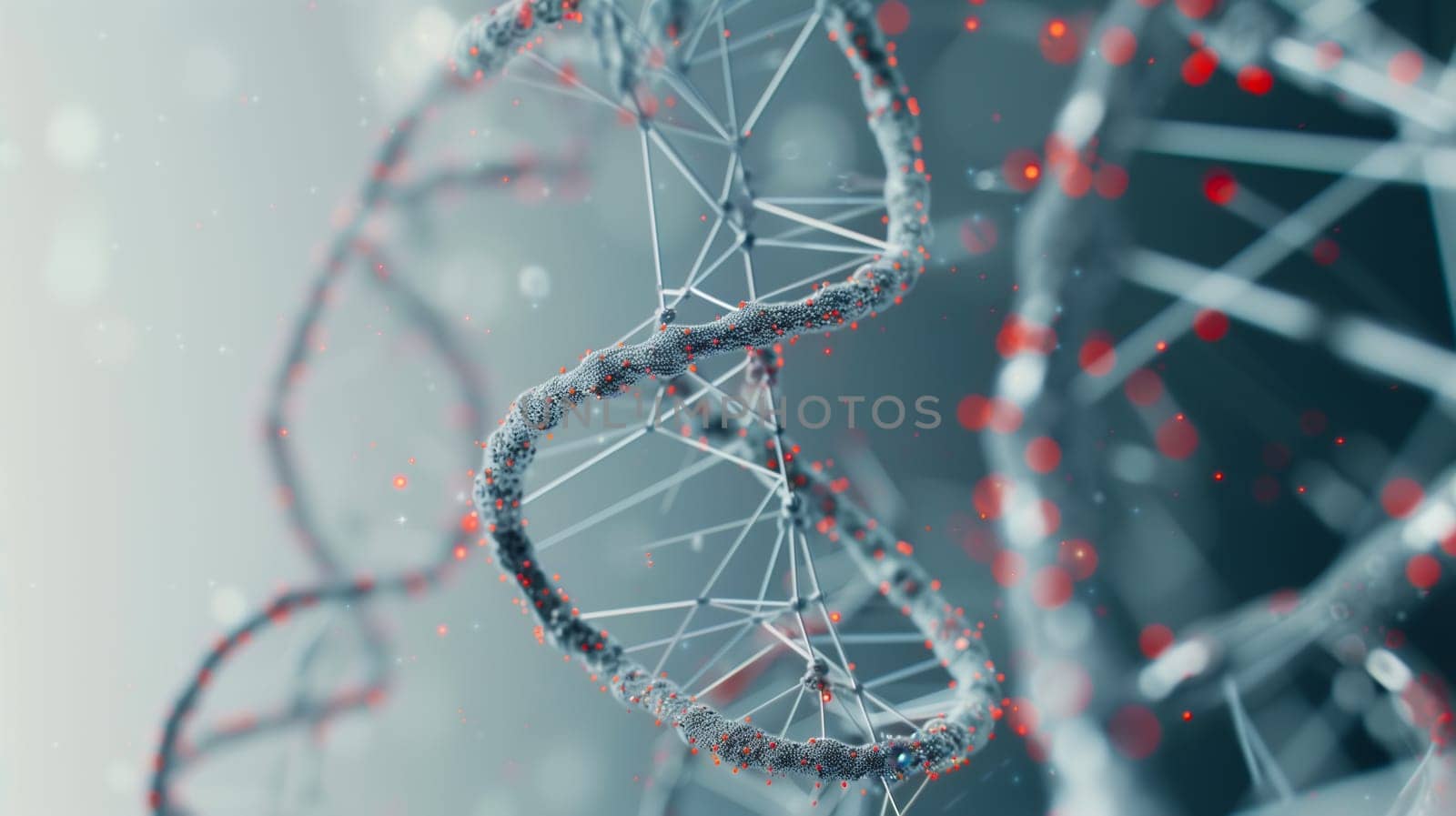 DNA gene helix spiral molecule structure by sarymsakov