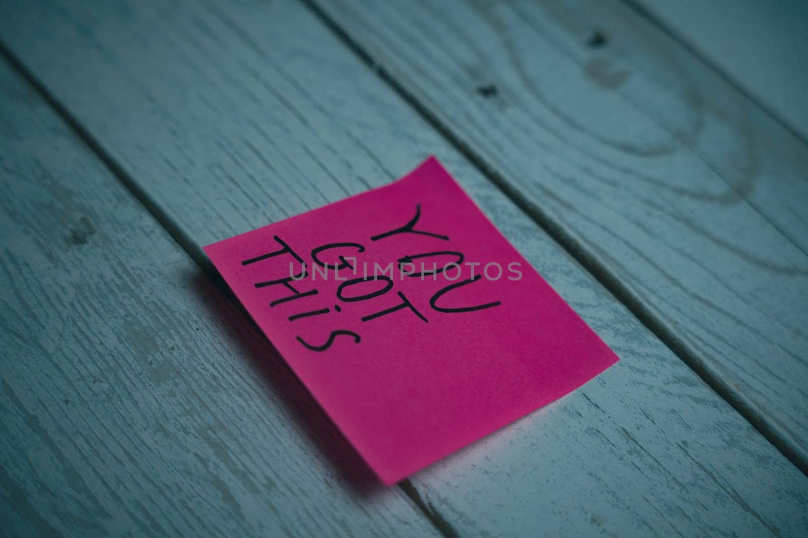 A sticker with the inscription You got this. Conceptual motivational photo. High quality photo