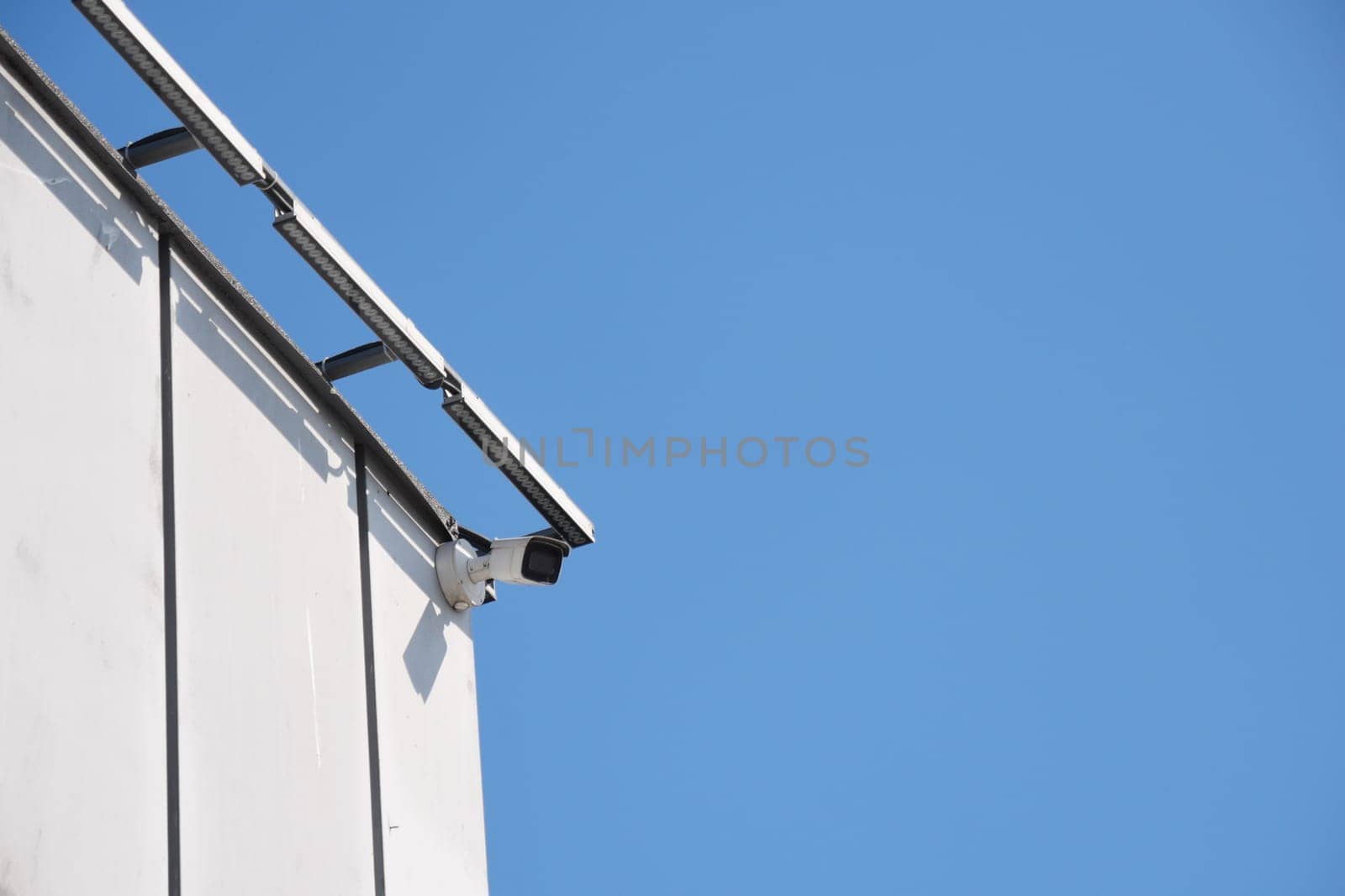 CCTV security camera operating outdoor ,