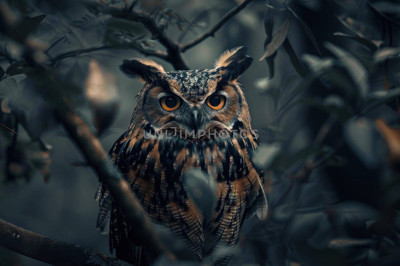 Documentary of Owl in Deep Forest with Blending Natural Light Concept Discovery of Nature and Culture.