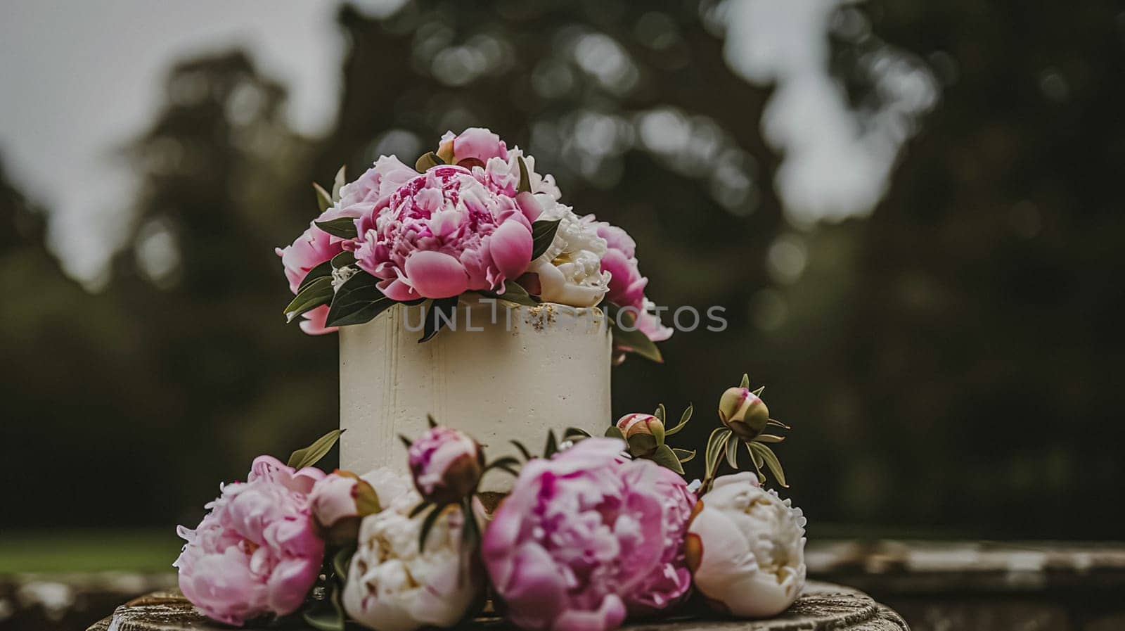 Wedding decoration with peonies, floral decor and event celebration, peony flowers and wedding ceremony in the garden, English country style