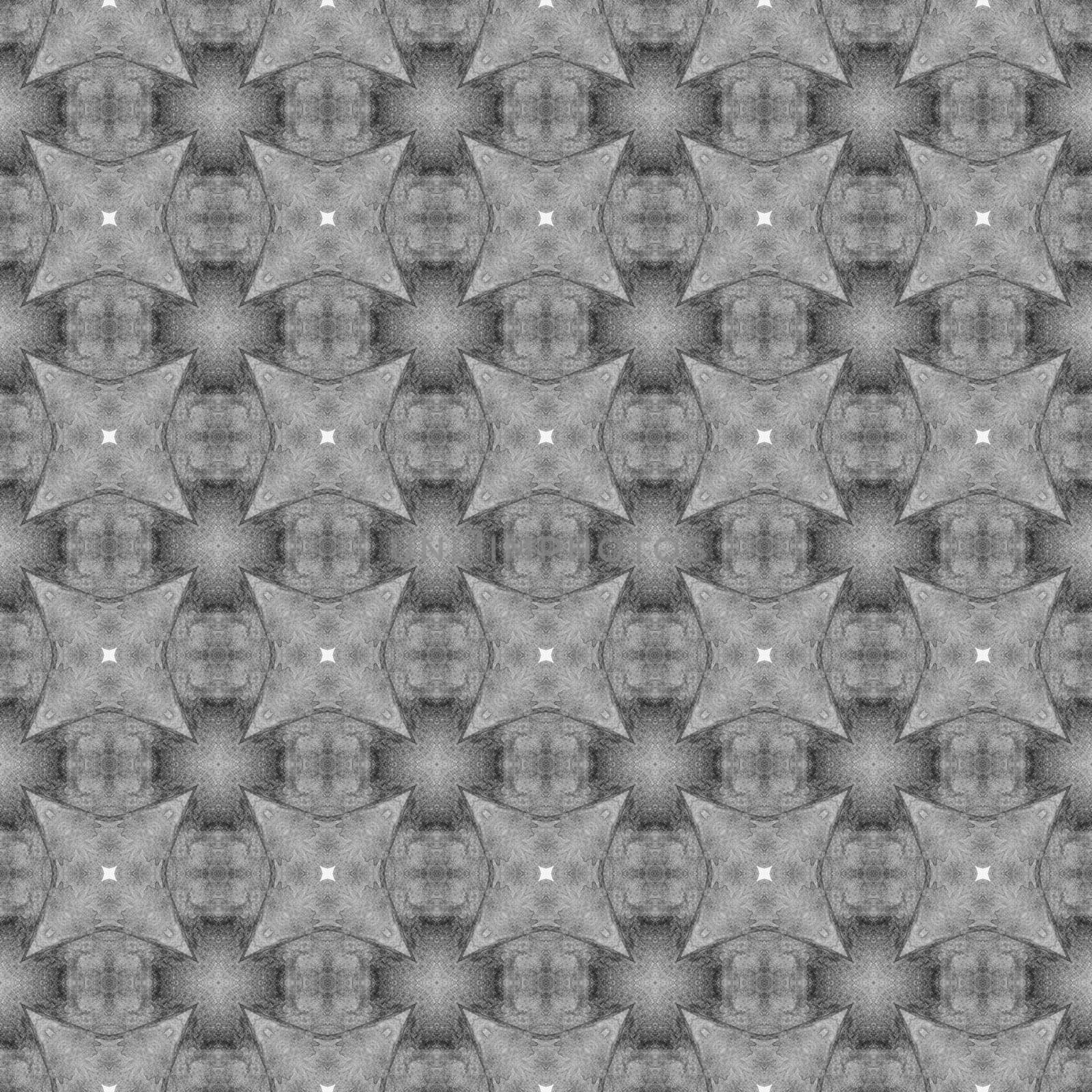 Hand drawn green mosaic seamless border. Black and white cute boho chic summer design. Textile ready breathtaking print, swimwear fabric, wallpaper, wrapping. Mosaic seamless pattern.