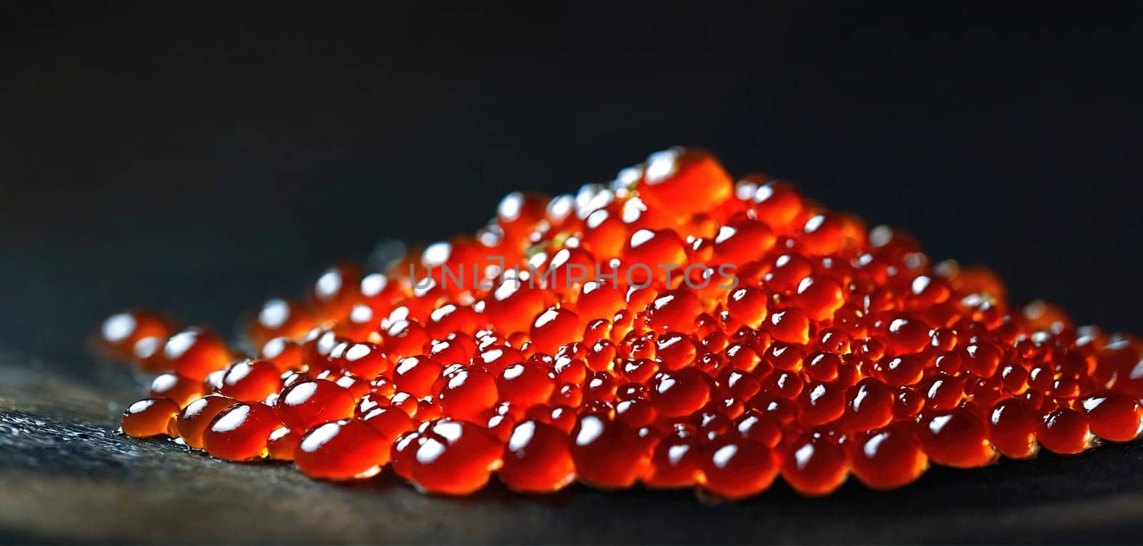 Red salmon caviar. Generative AI. High quality photo