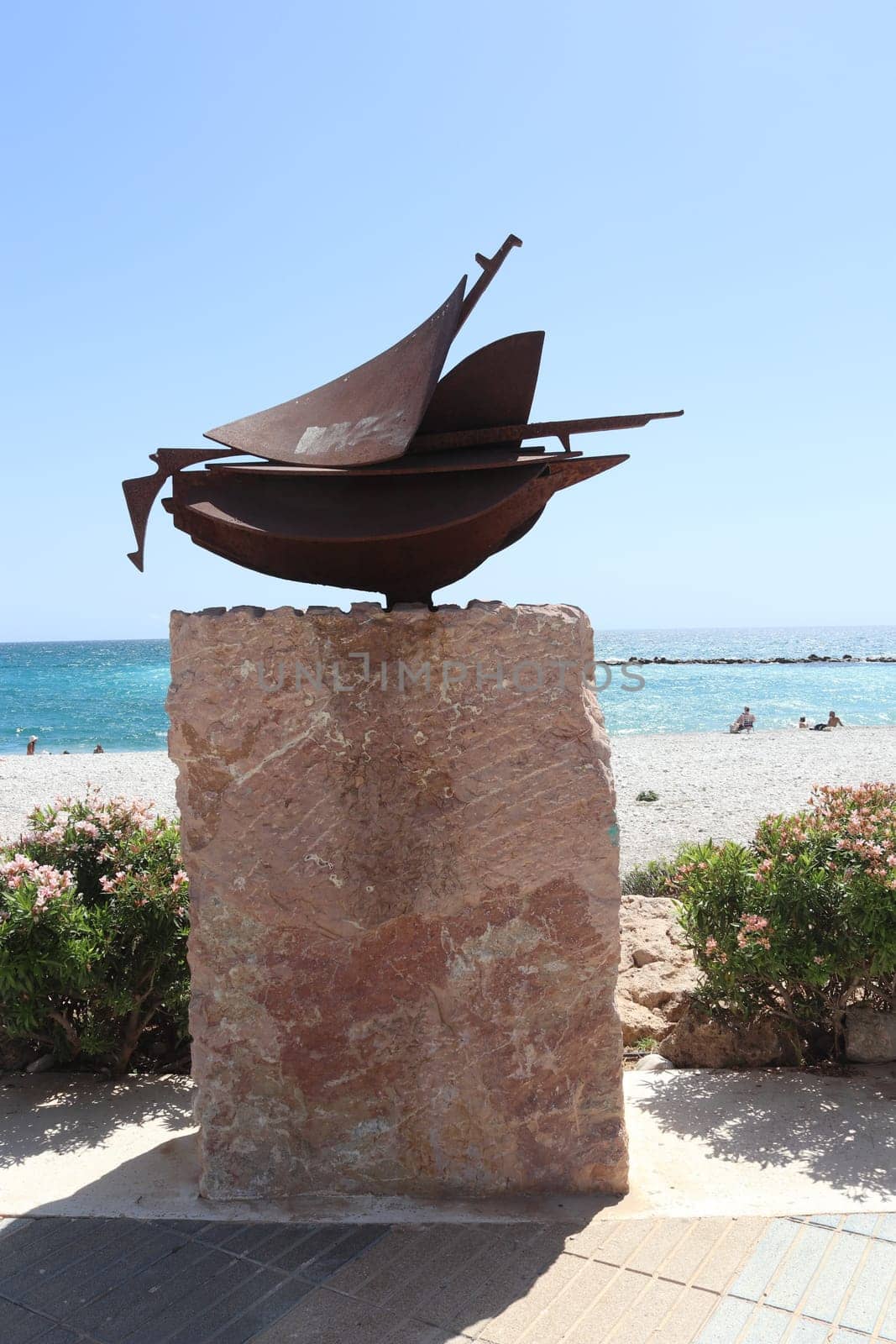 Sculpture on the seafront of Altea, Alicante Spain