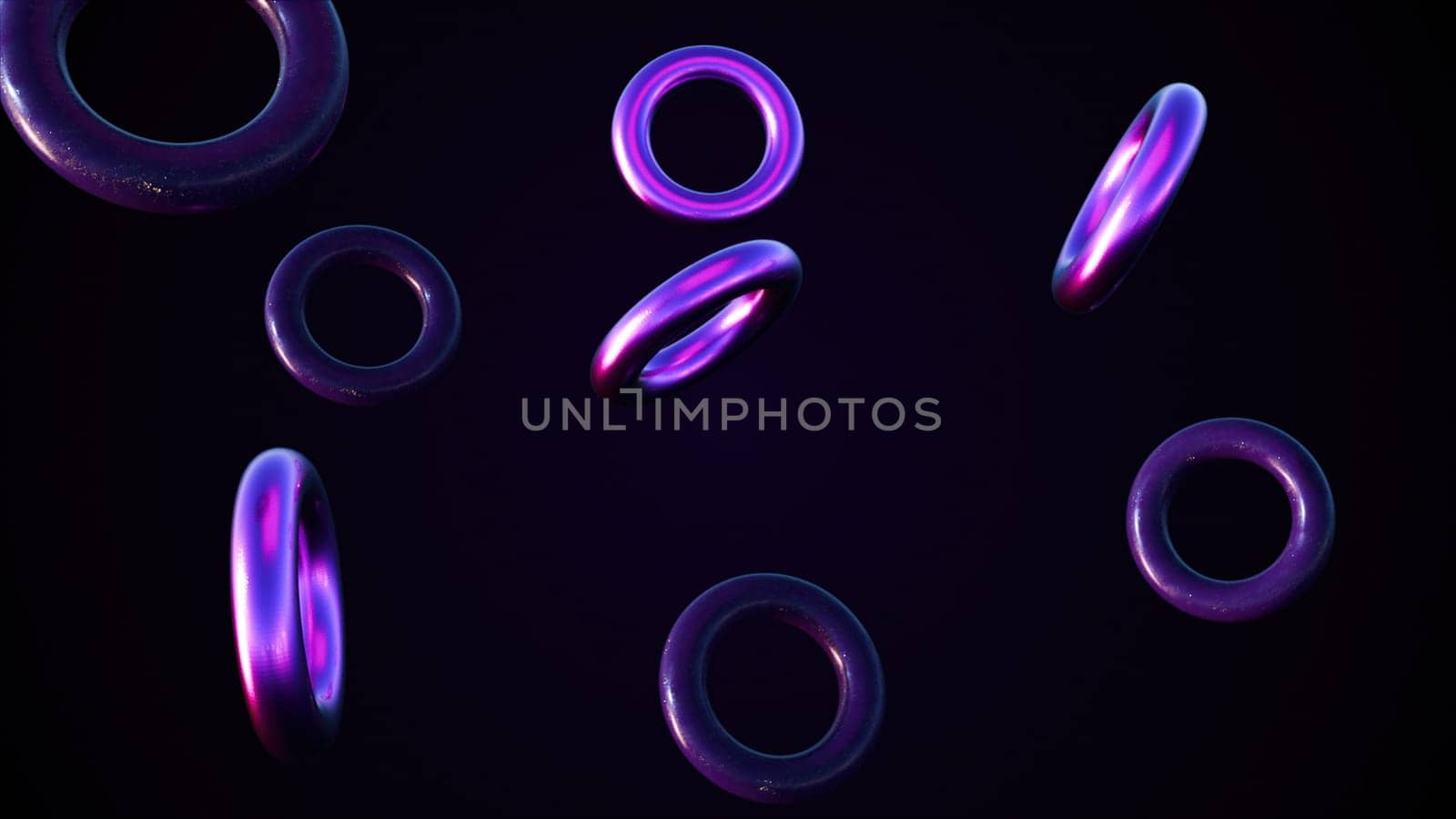 3d render Violets torus. Computer generated