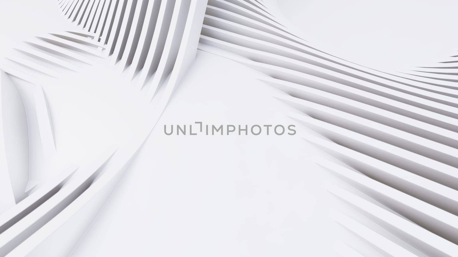 Abstract Curved Shapes. White Circular Background.  by teerawit