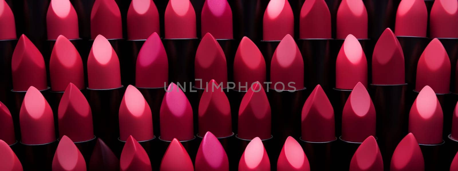 Creative red lipstick pattern background. Minimal Fashion, makeup or cosmetic concept
