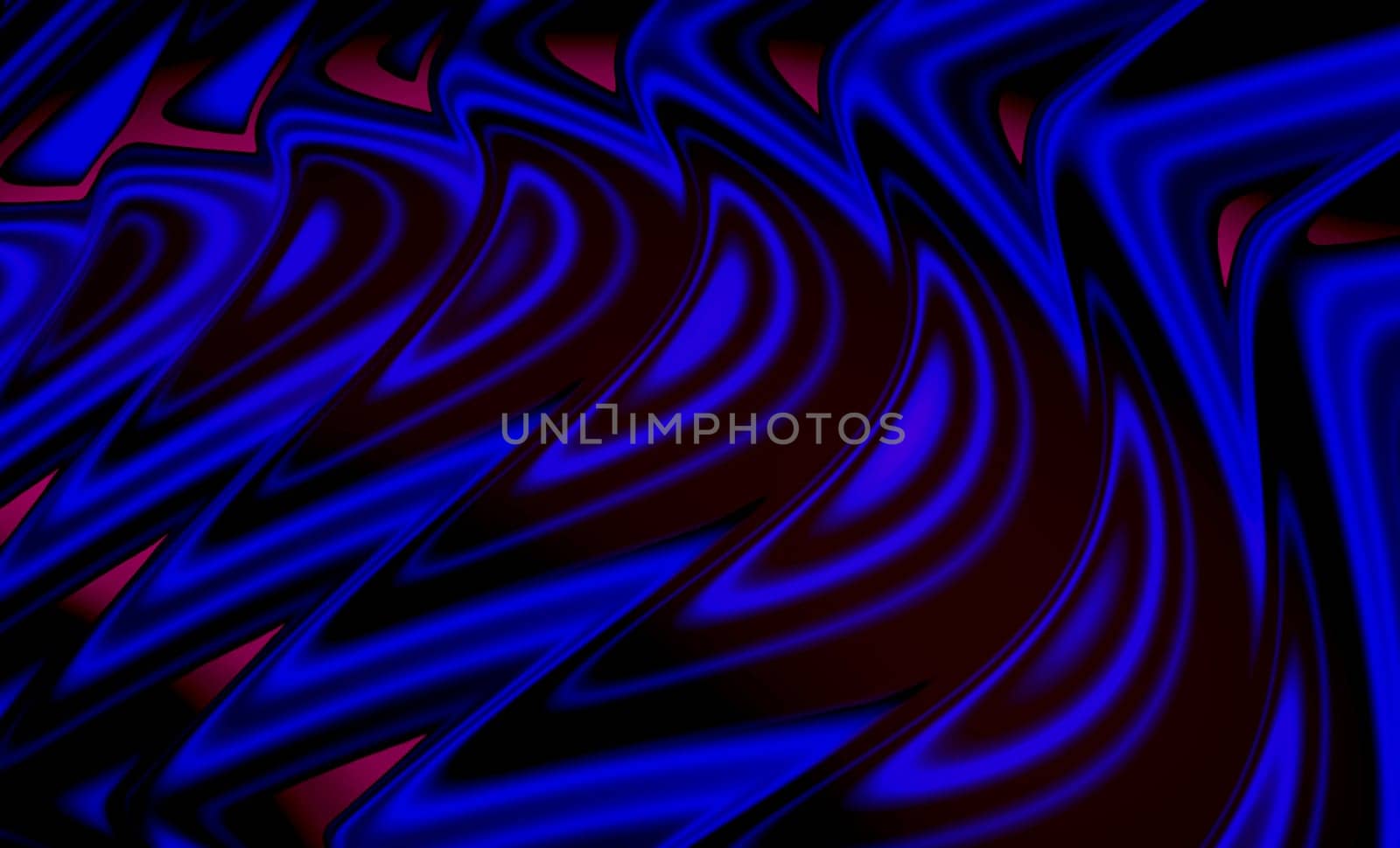 Multi-row wavy pattern in blue with pink back lighting.