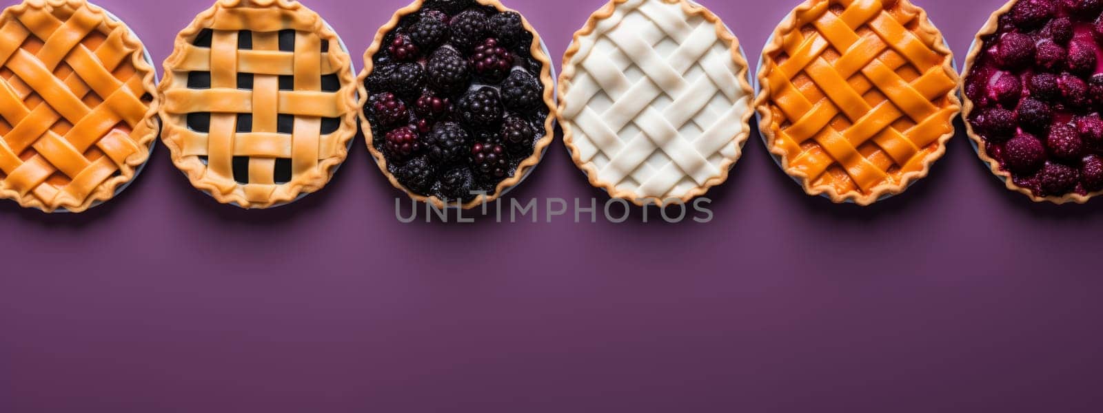 Seamless pattern with traditional american cake, tart and pie texture background. by Artsiom