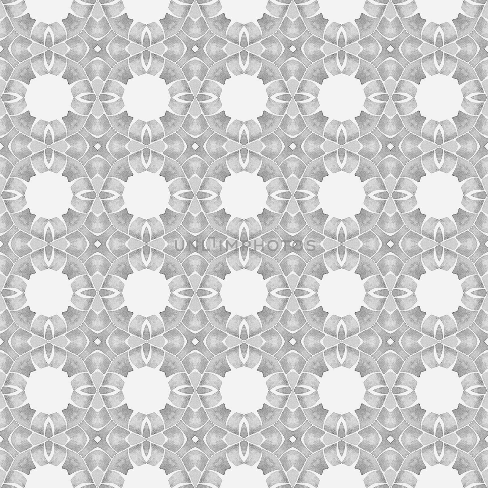 Hand drawn green mosaic seamless border. Black and white astonishing boho chic summer design. Mosaic seamless pattern. Textile ready breathtaking print, swimwear fabric, wallpaper, wrapping.