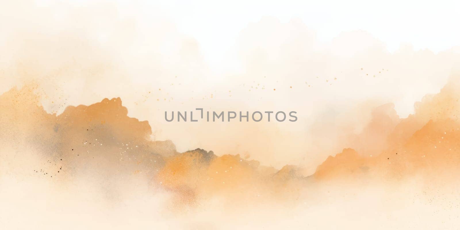 Watercolor light brown dust, autumn abstract background. Hand painted beige wallpaper