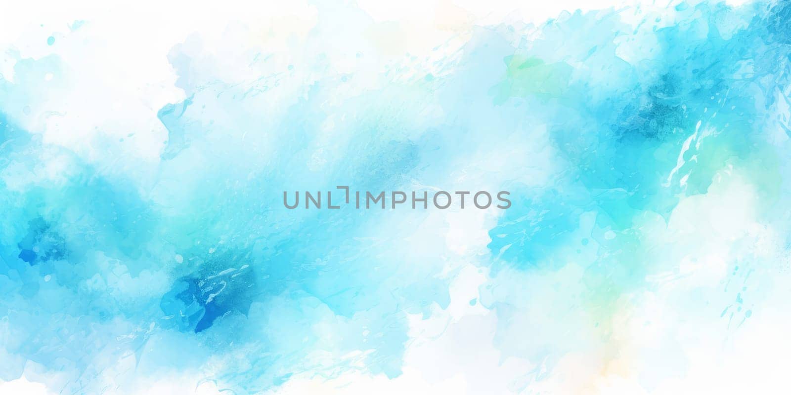 Blue abstract watercolor ocean background. Hand painted sea water texture. by Artsiom