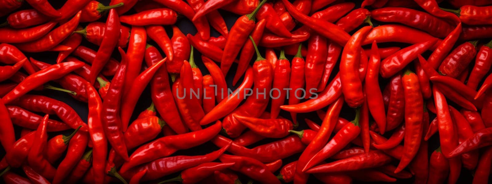 Red hot chilli peppers seamless pattern texture background. by Artsiom