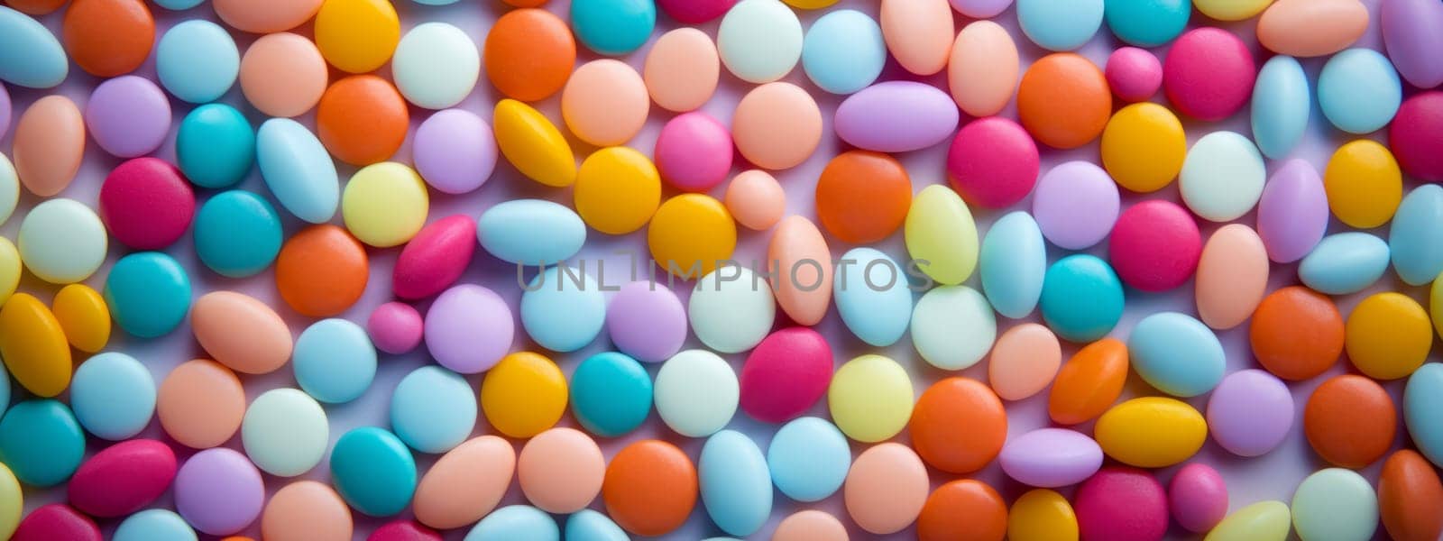 Bright colorful candy texture background. Rainbow gradient soft balls seamless pattern