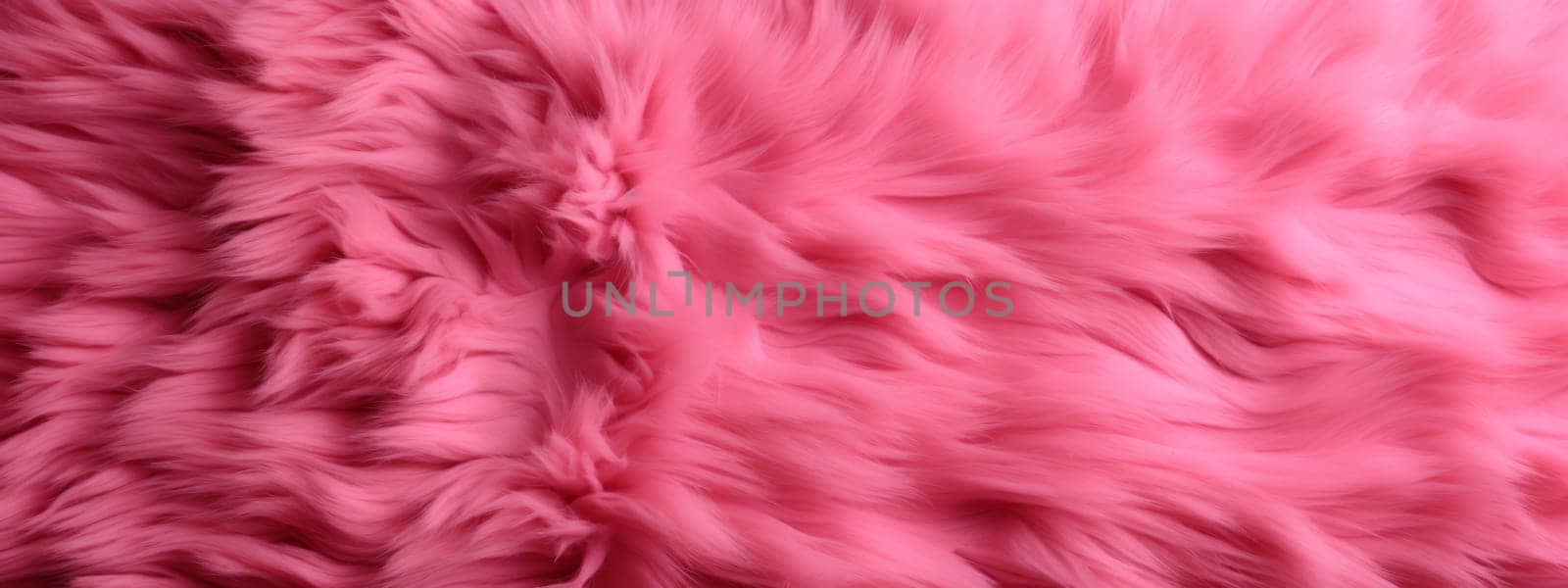Pink fur texture top view. Coral fluffy fabric coat background. by Artsiom