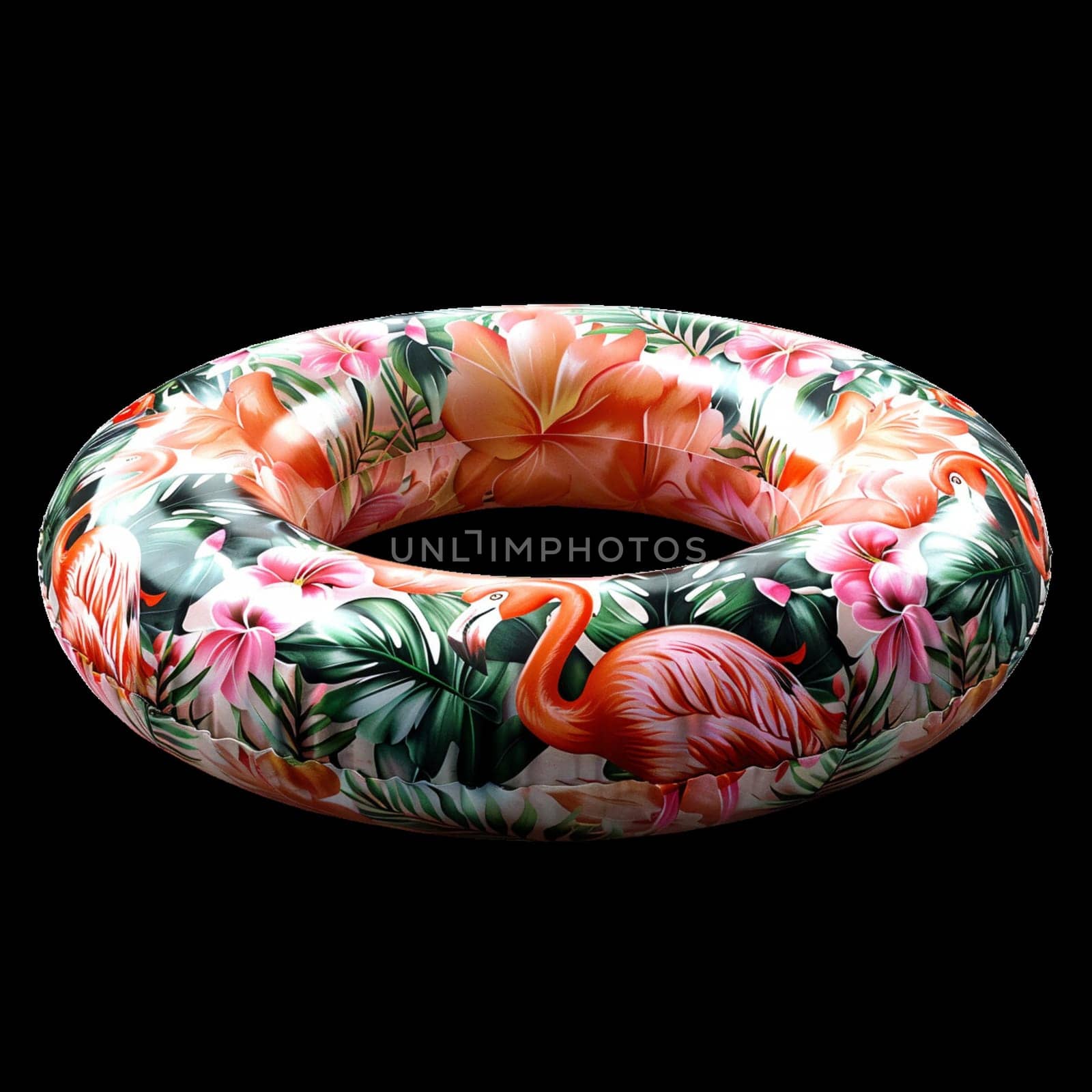 Inflatable Swim Ring 3D Realistic Isolated on Transparent Background. Ai generated