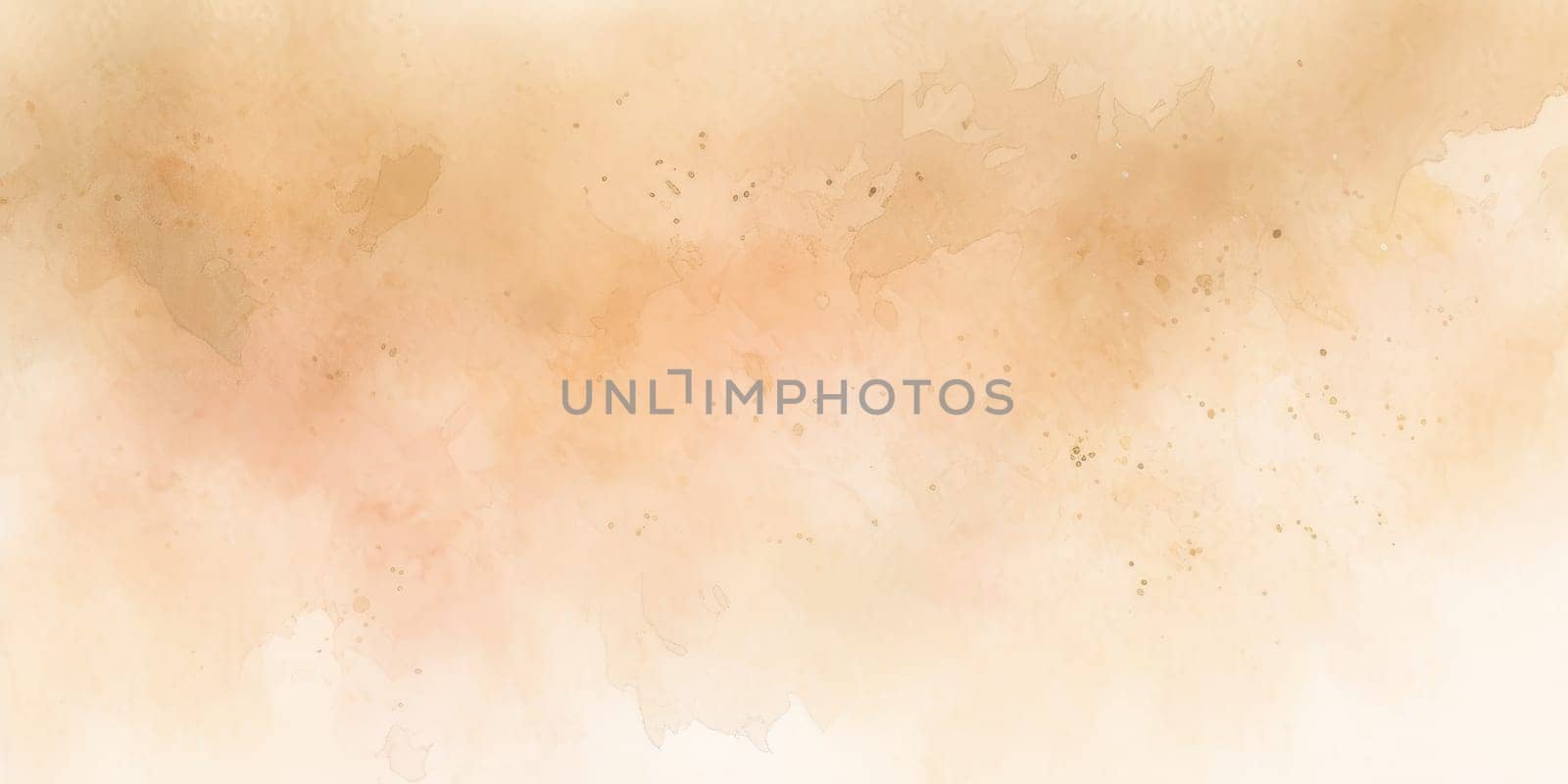 Watercolor light brown dust, autumn abstract background. Hand painted beige wallpaper. by Artsiom