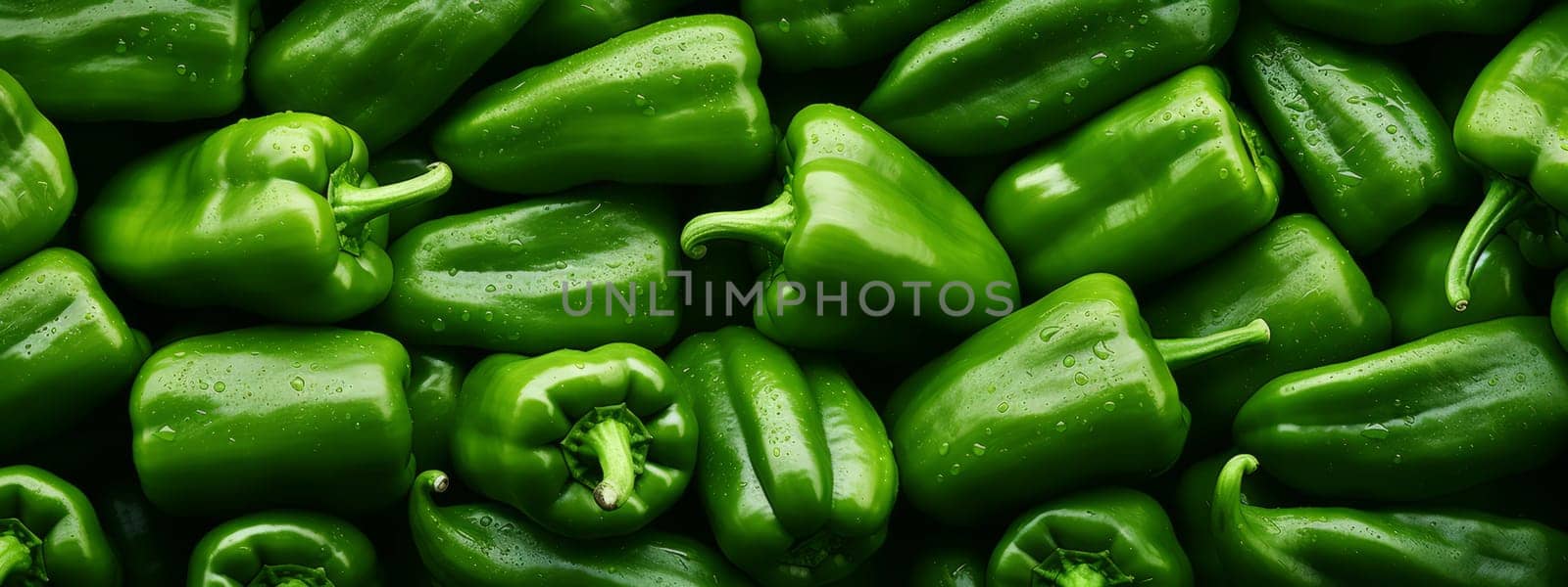 Green Bell Pepper, fresh and healthy vegetable texture background. by Artsiom