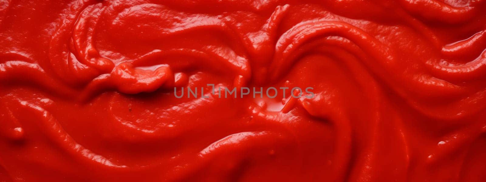 Tomato paste or ketchup seamless texture background. by Artsiom