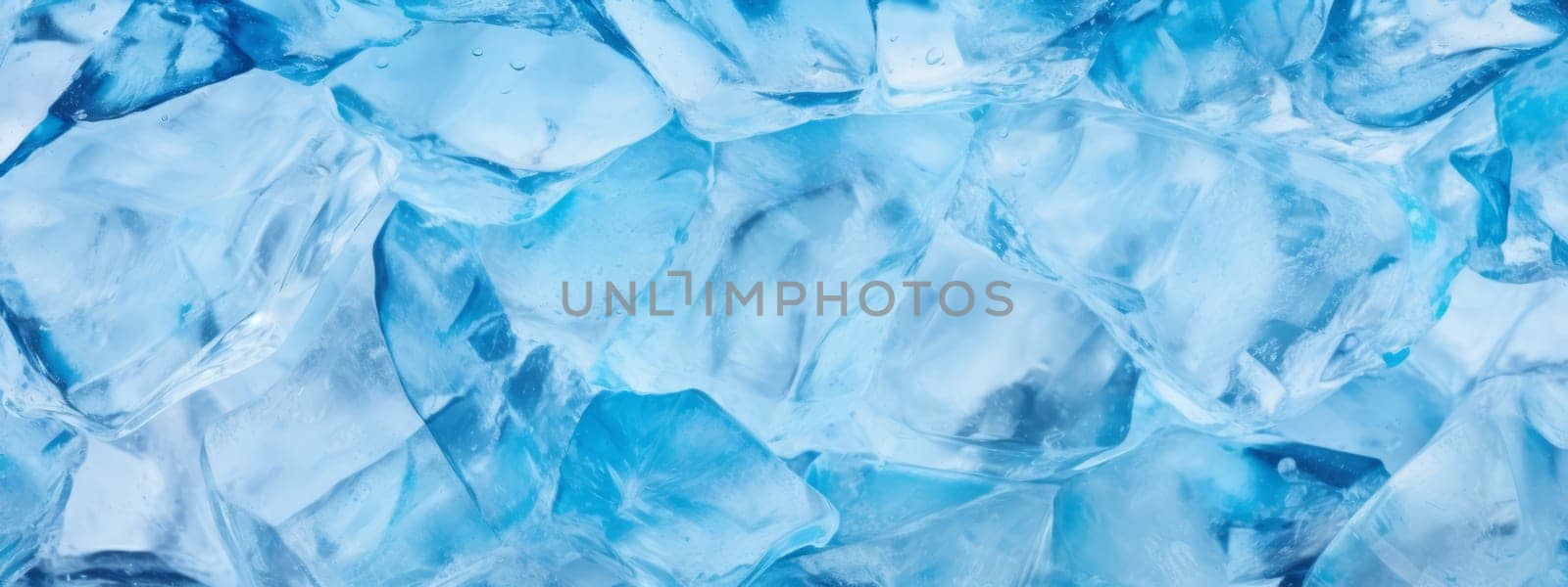 Crystal clear ice cubes seamless pattern texture background