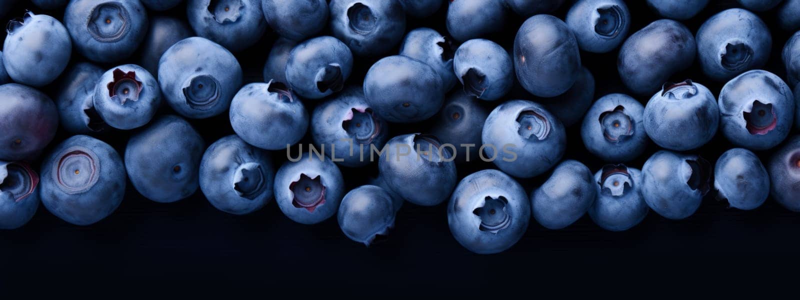 Fresh blueberry texture background. Macro seamless pattern of blueberry berries. by Artsiom