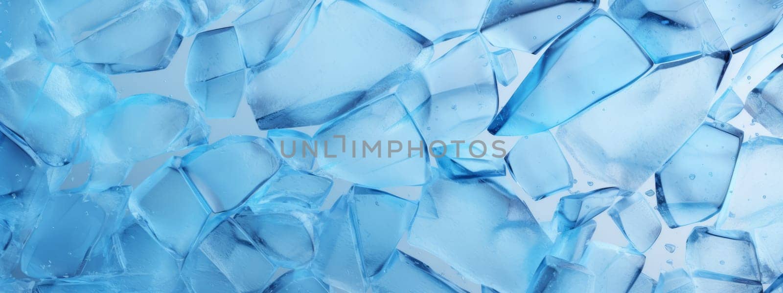 Crystal clear ice cubes seamless pattern texture background. by Artsiom