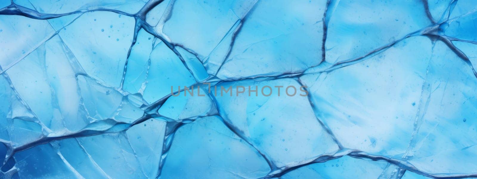 Abstract ice texture. A network of cracks on a piece of blue ice seamless pattern