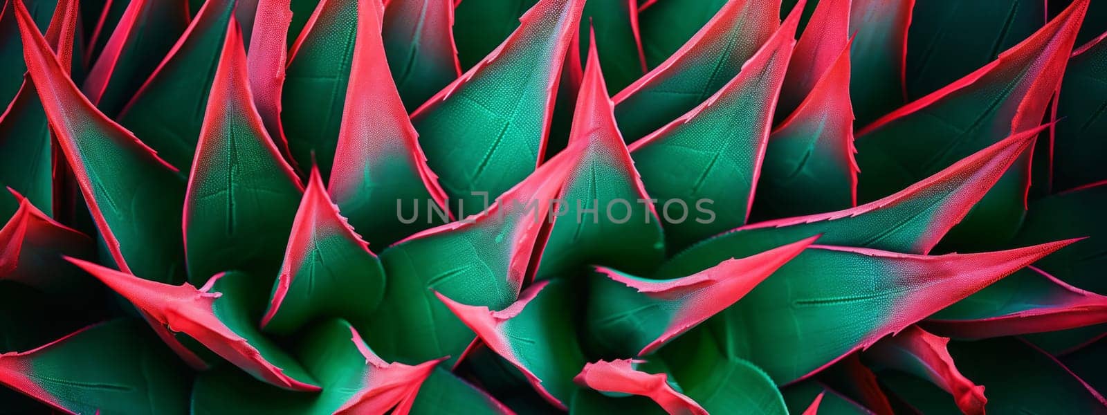 Fresh pink aloe vera leaves with texture background