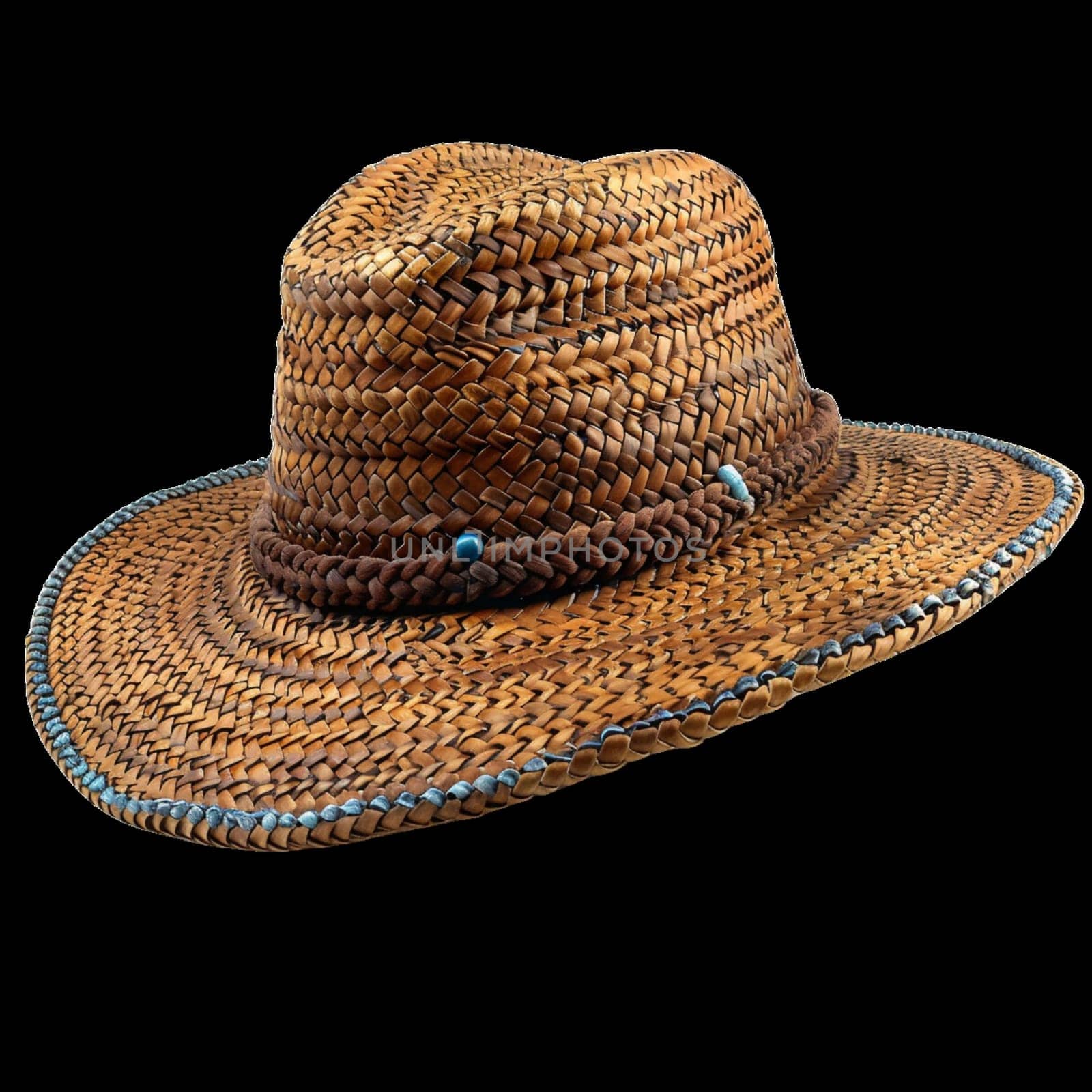 Summer Straw Hat for Sunny Days Png Isolated on Transparent Background. AI generated