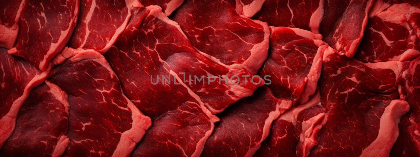 realistic red meat steak texture. 3d raw meat background. Cow cut steak pattern