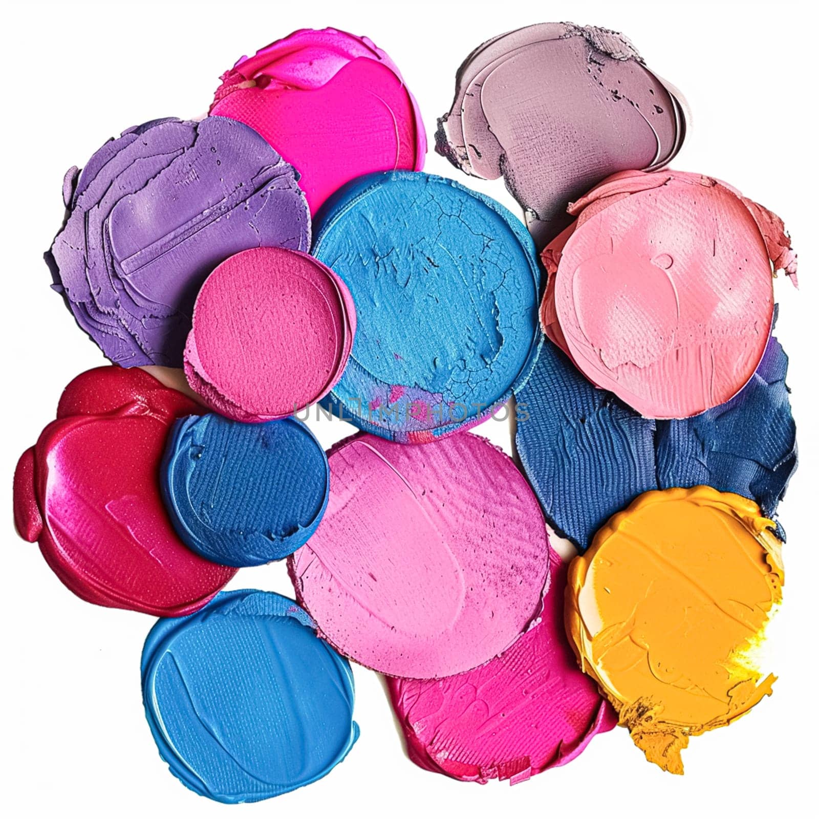 Beauty product and cosmetics texture as circle shape design, makeup blush eyeshadow powder as abstract luxury cosmetic background art