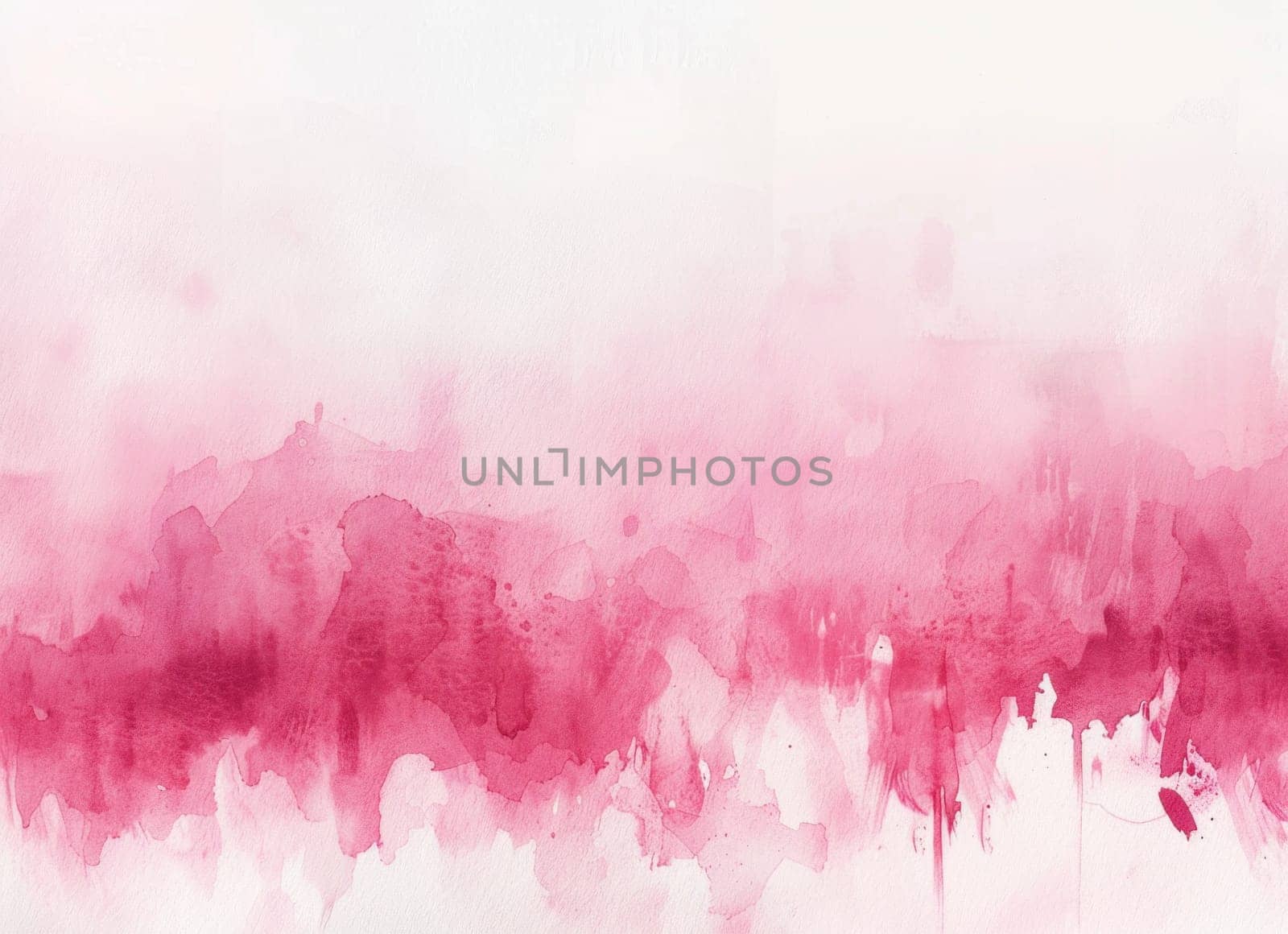 Abstract pink watercolor background with pink paint splotches for fashion and beauty design concept