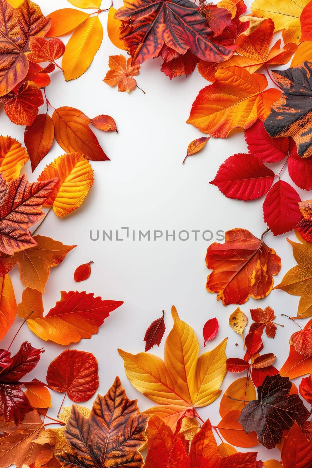 Applique of autumn leaves. Selective focus. nature.