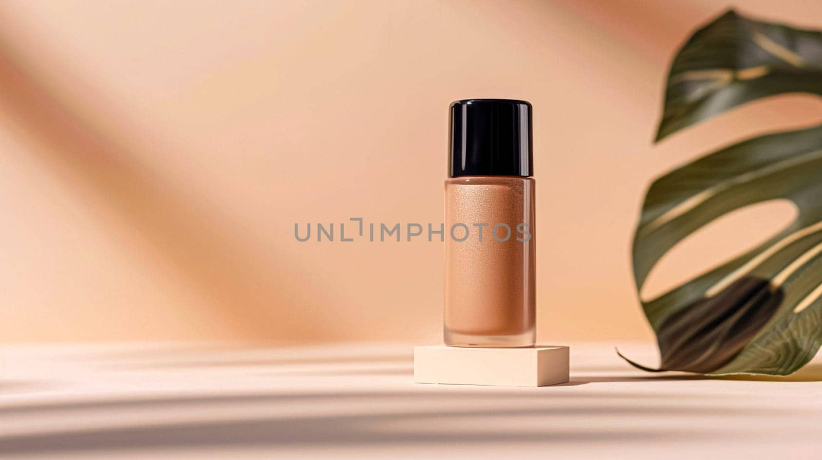 Make-up foundation cosmetics product, beige cosmetic makeup and skincare cream sample as luxury beauty brand design