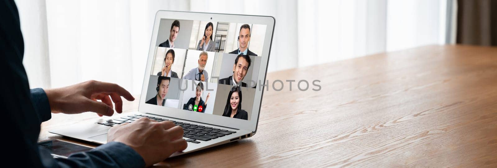 Business people on video conference for modish virtual group meeting of corprate business office workers