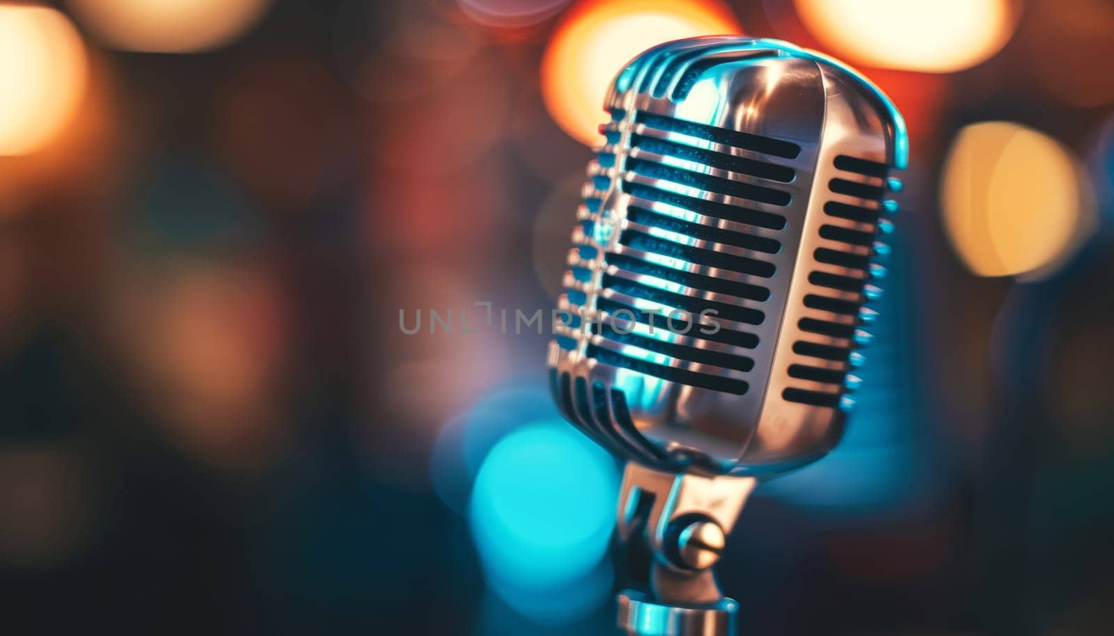 A microphone with a microphone logo on it by AI generated image by wichayada