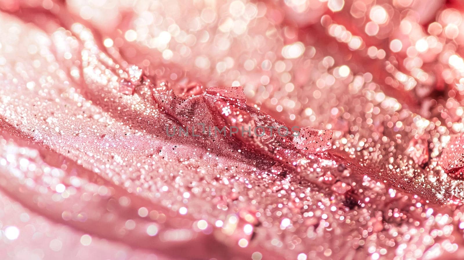 Abstract background for cosmetic products. Close-up of makeup texture, bright and sparkles beauty