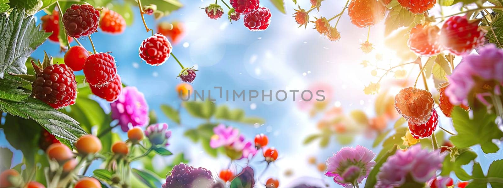 A splash of berries in the garden. Selective focus. nature.