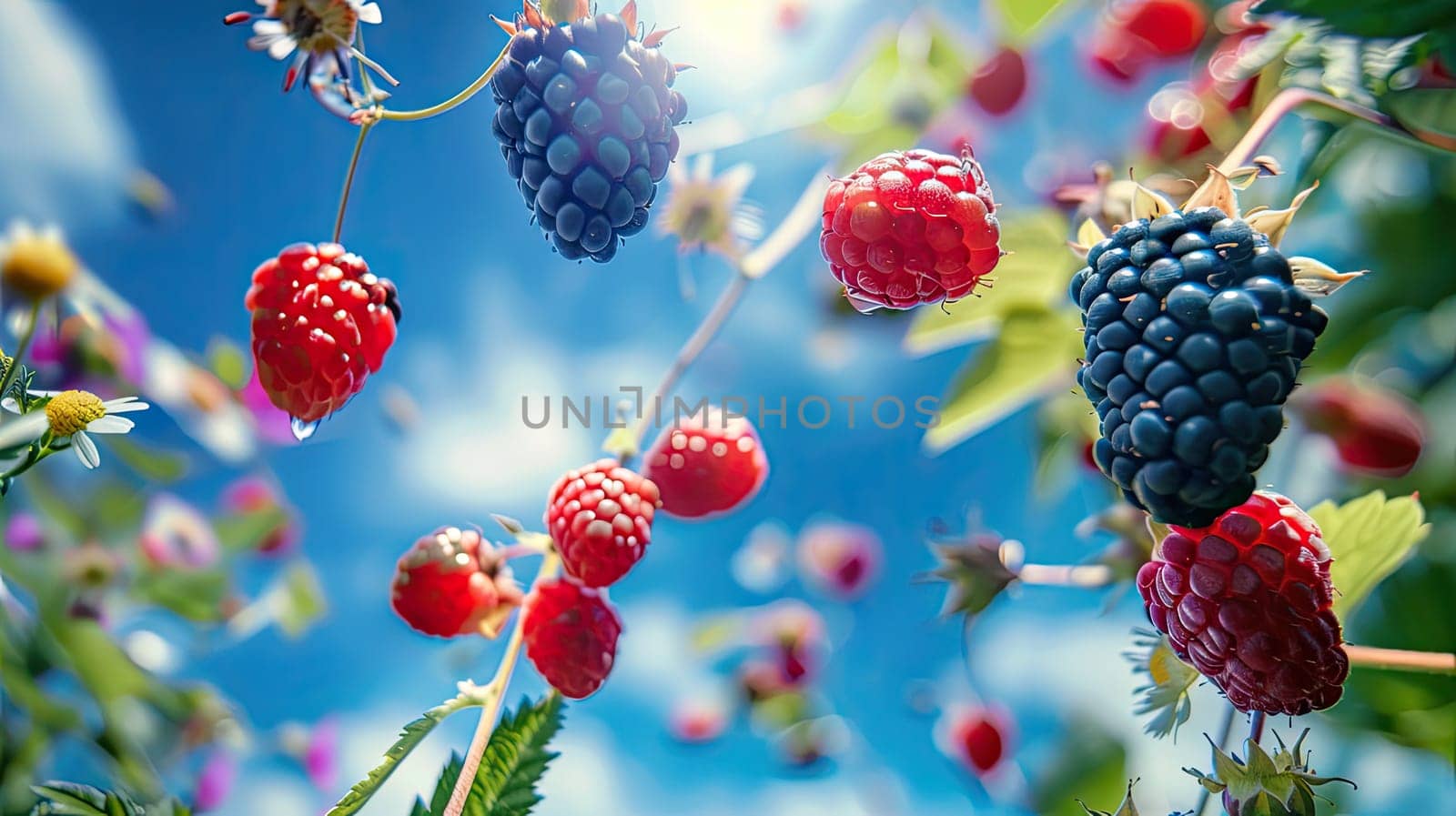 A splash of berries in the garden. Selective focus. nature.