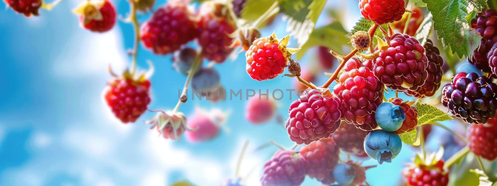 A splash of berries in the garden. Selective focus. nature.