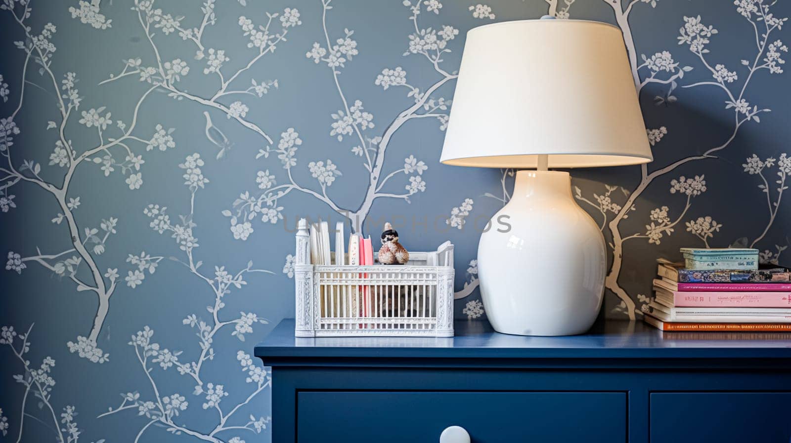 Baby room decor and interior design inspiration in beautiful English countryside style cottage