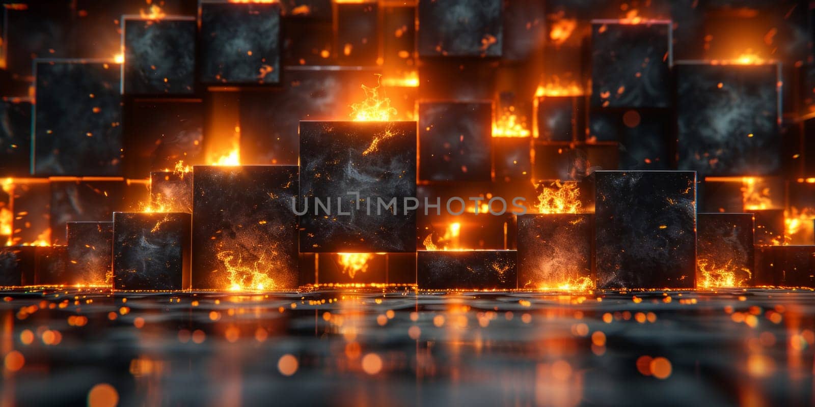 Abstract Futuristic Wavy Glowing Particles Background. Dark Technology Banner. Ai generated