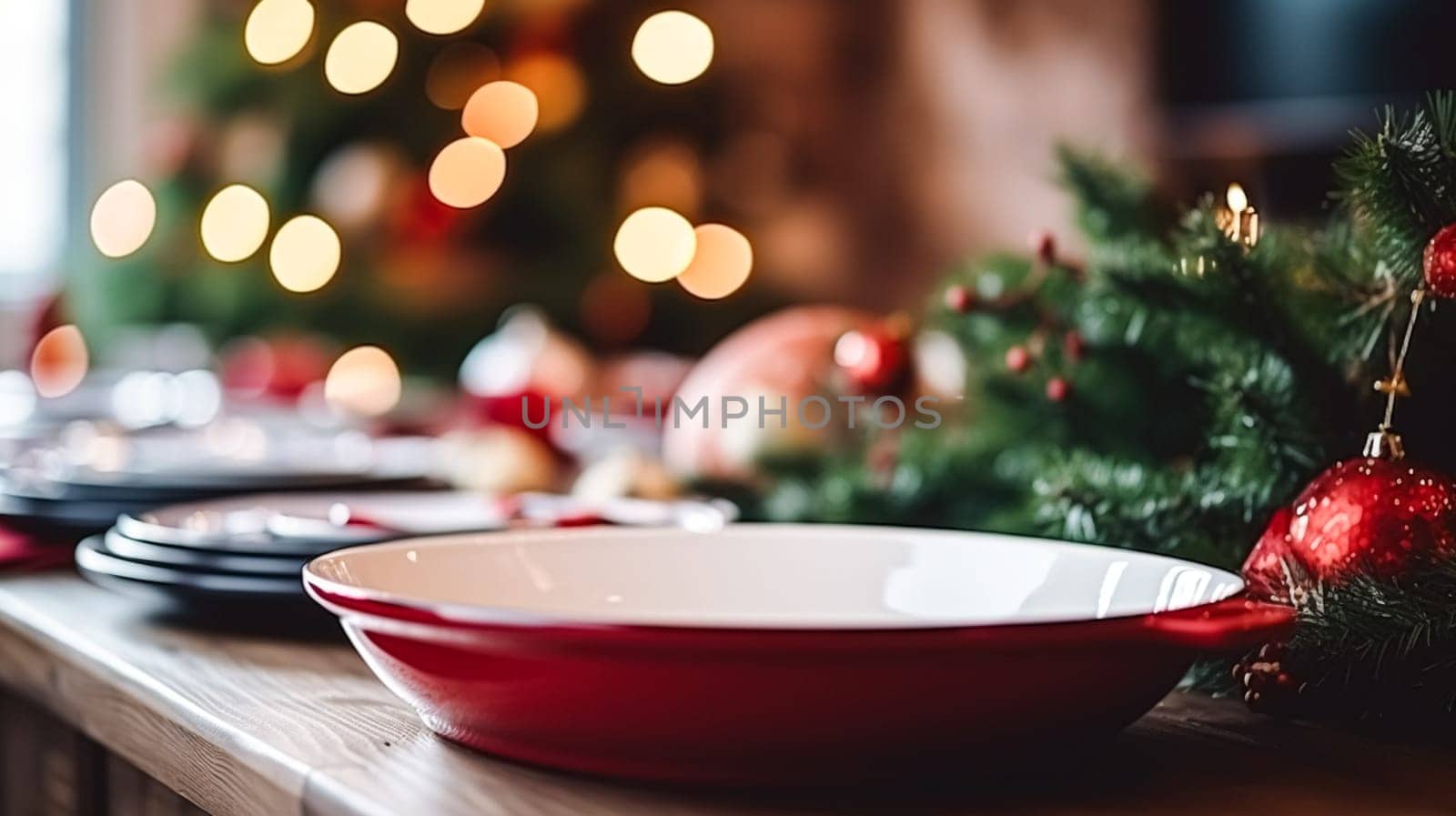 Dishware and crockery set for winter holiday family dinner, Christmas homeware decor for holidays in the English country house, gift set and home styling inspiration