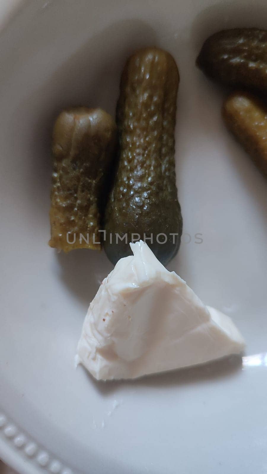 pickles gherkins, processed cheese food dinner. High quality photo