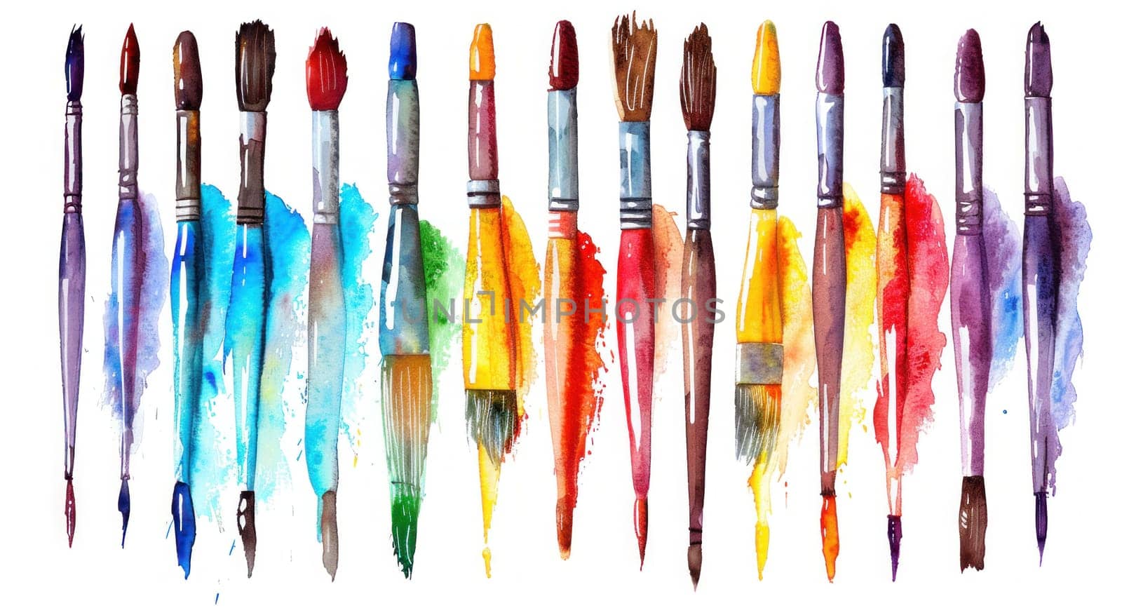 Watercolor painting brushes set for artistic creations, watercolor paint tools for vivid artistry and creativity