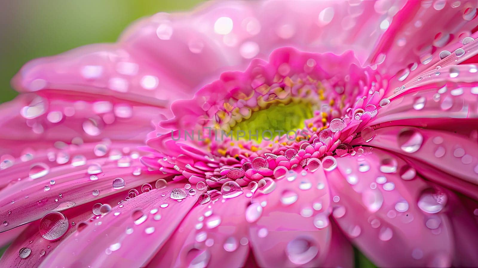 Close-up of a flower in drops of water. Selective focus. Nature.