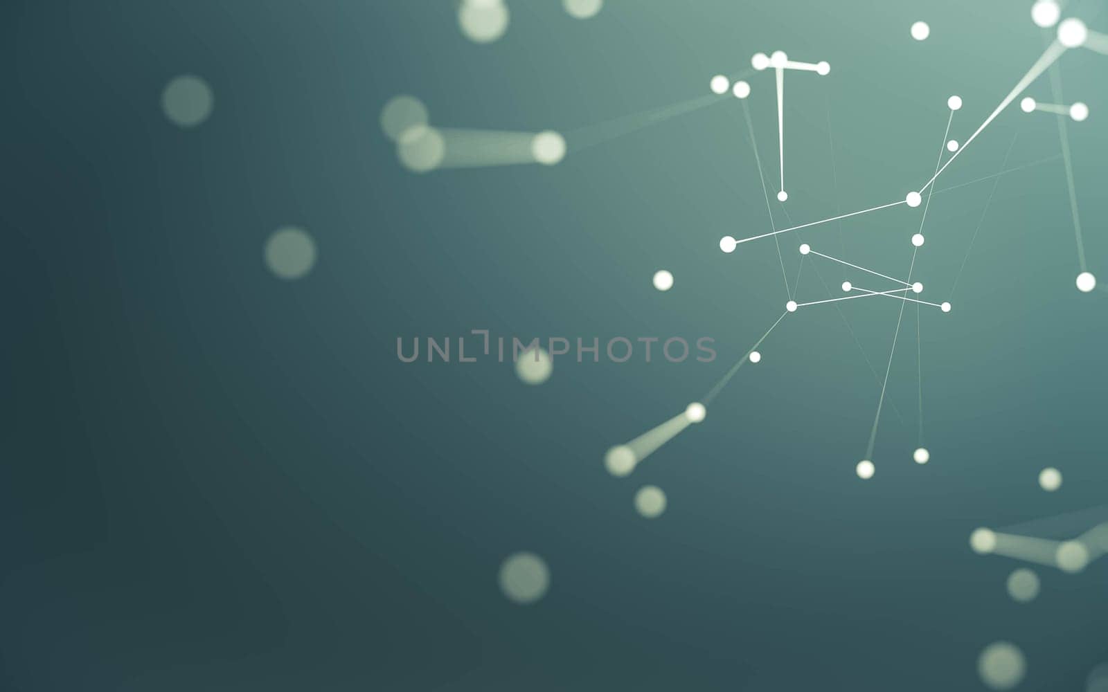 3d Abstract background. Molecules technology with polygonal shapes, connecting dots and lines. Connection structure. Big data visualization. 3d background.