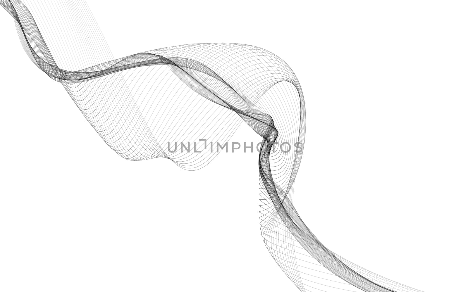 Abstract background with monochrome wave lines on white background. Modern technology background.